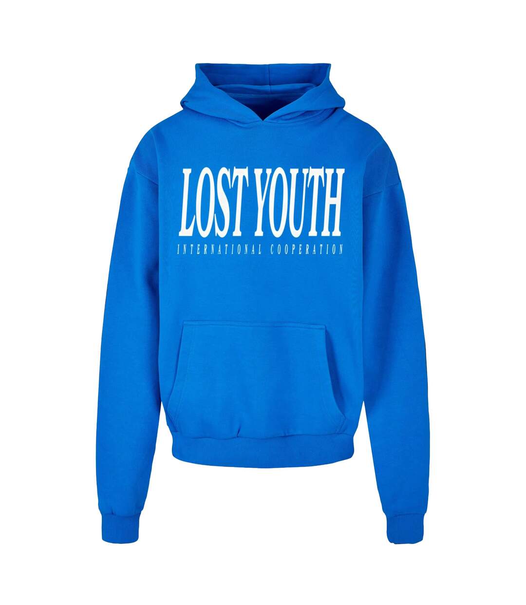 Mens International Hoodie Cobalt Blue Lost Youth-2