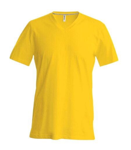 T-shirt manches courtes col V - K357 - jaune - homme