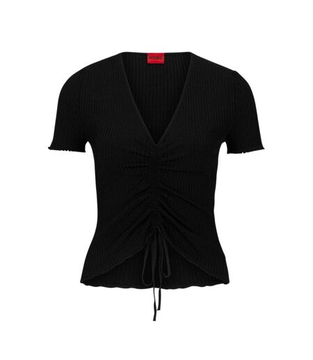 Haut Manches Courtes Slissy Femme Noir Hugo