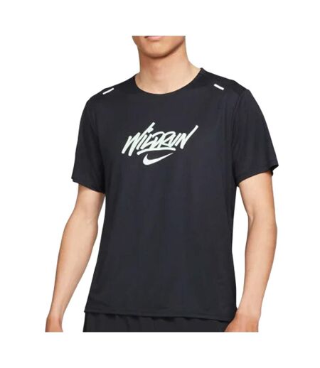 T-shirt de running Noir Homme Nike Rise 365 DA1168