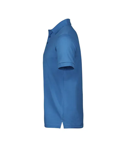 Mens Luxury Stretch Polo Shirt Ocean Blue Tee Jays