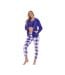 Ensemble De Pyjama Long Motif/style À Carreaux Femme Violet Clair Keanu-3