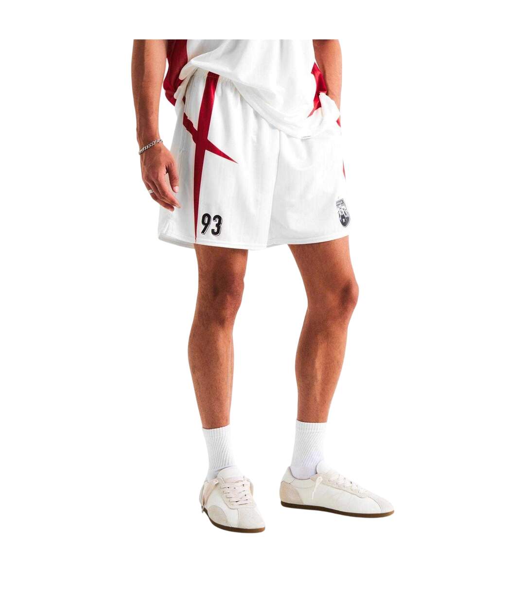 Short De Foot Motif/style Pointu Homme Blanc Represent-4