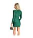 Robe Courte Motif/style Découpé Femme Vert AX Paris-3
