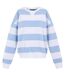 Womens/ladies Avika Ii Stripe Crew Neck Jumper Chambray Blue White Regatta-2