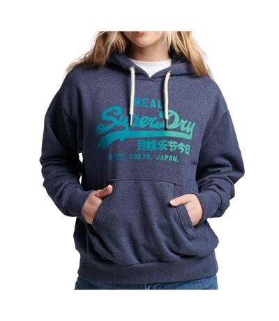 Sweat à Capuche Marine Femme Superdry Tonal Vl Graphic - XS