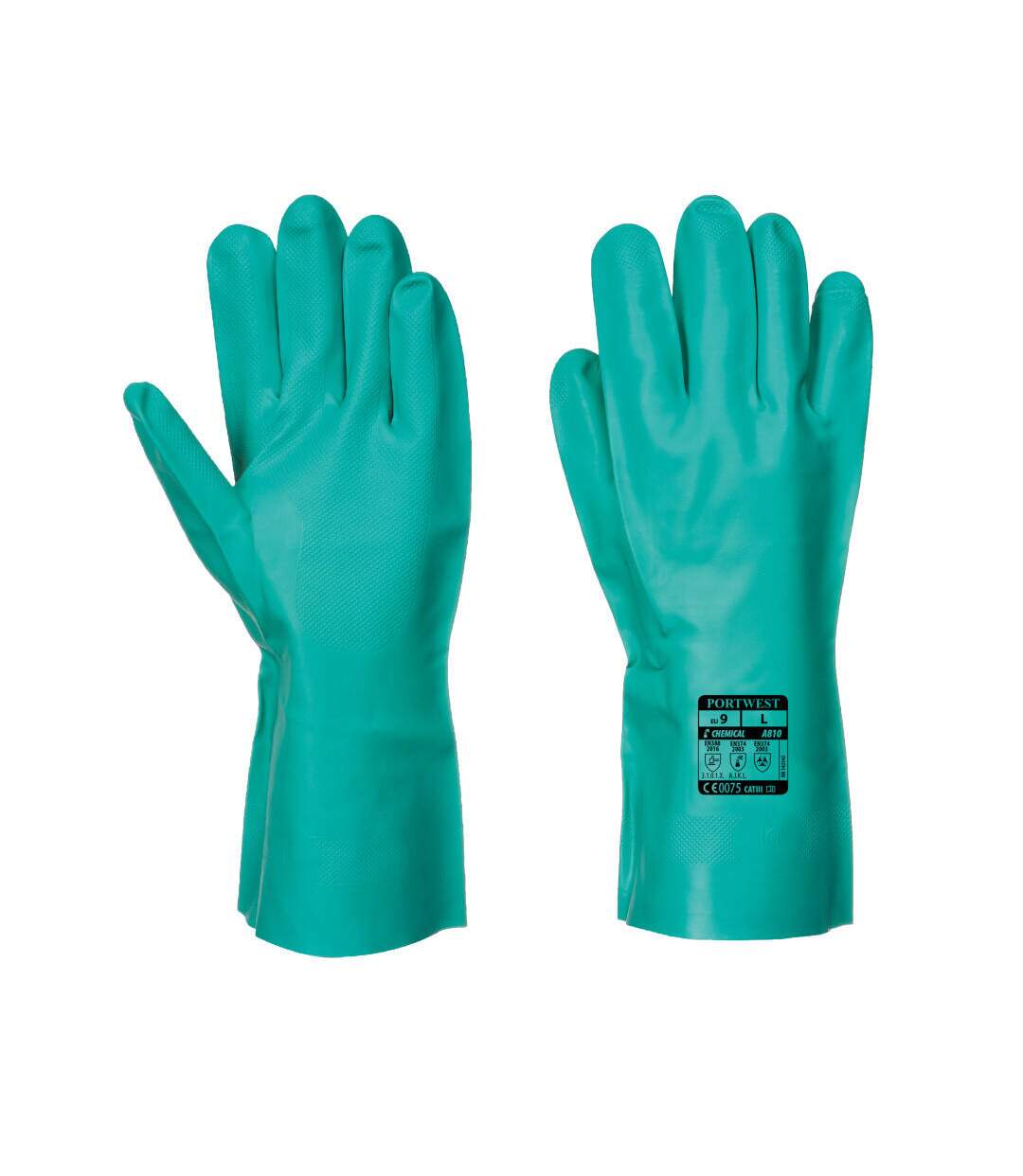 Gants de protection chimique nitrile Portwest Nitrosafe A810