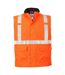 Mens hi-vis bizflame rain anti-static safety gilet orange Portwest-1