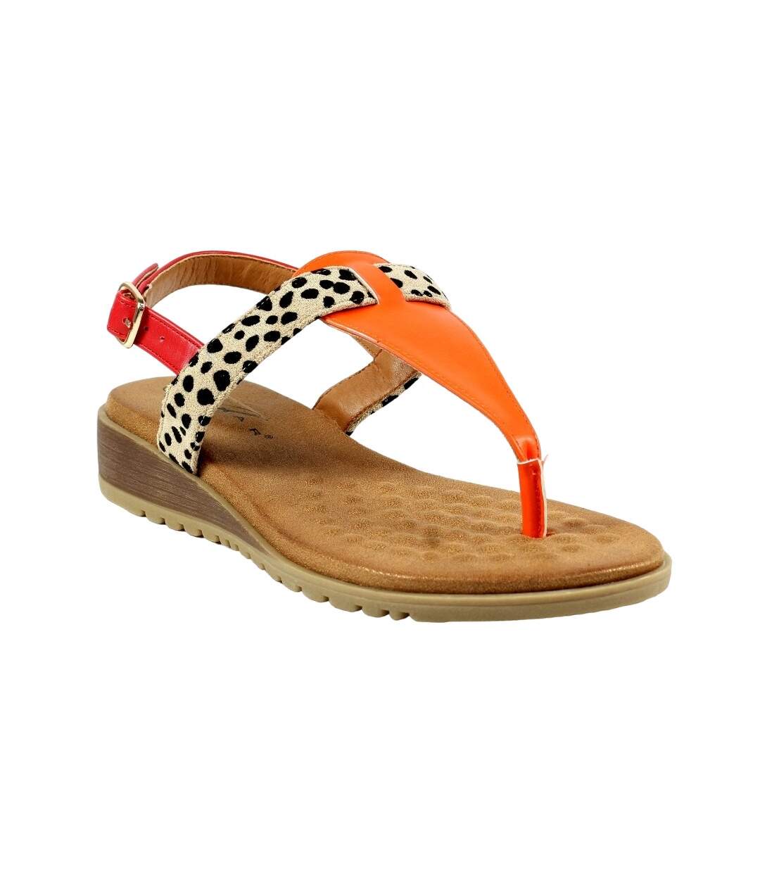 Sandales gina femme orange Lunar-1