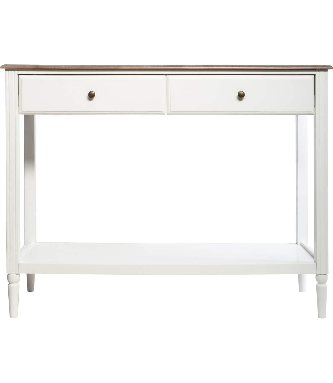 Console design bois Solen - L. 110 x H. 85 cm - Blanc-2