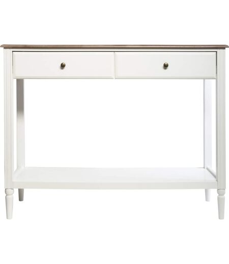 Console design bois Solen - L. 110 x H. 85 cm - Blanc