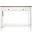 Console design bois Solen - L. 110 x H. 85 cm - Blanc-2