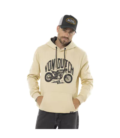 Sweat homme à capuche en molleton avec print devant Vondutch