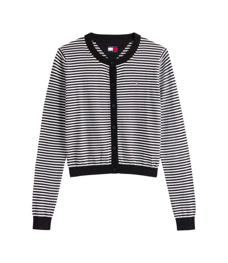 Womens/ladies Jeans Cardigan Black Tommy Jeans