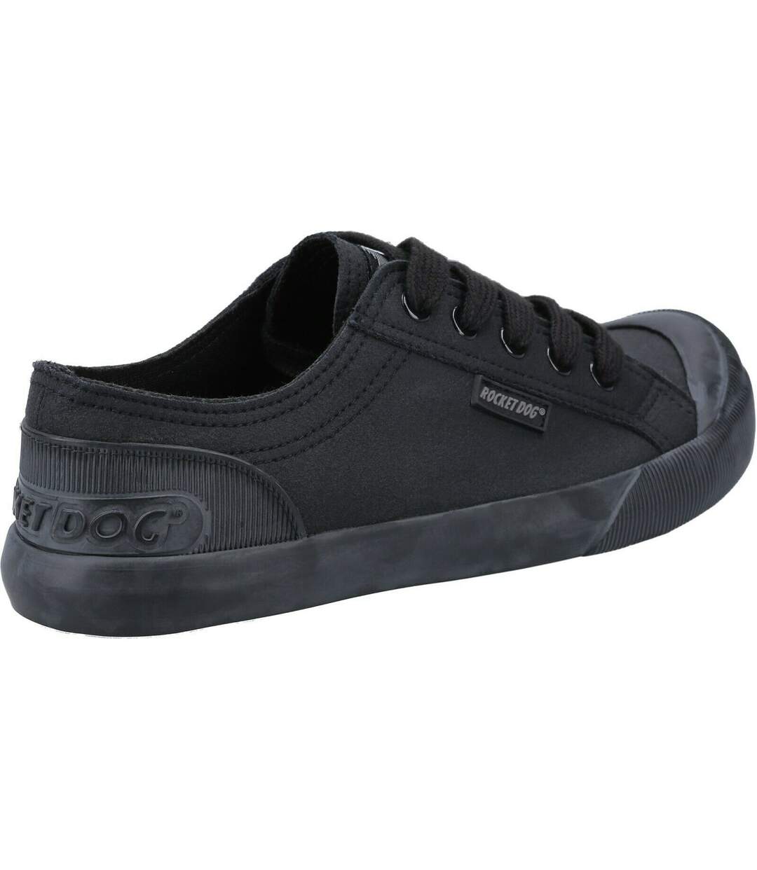 Womens/ladies Jazzin Canvas Fable Trainer Black Rocket Dog-2