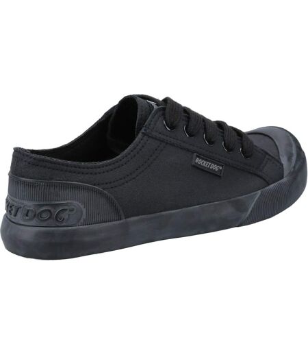 Womens/ladies Jazzin Canvas Fable Trainer Black Rocket Dog