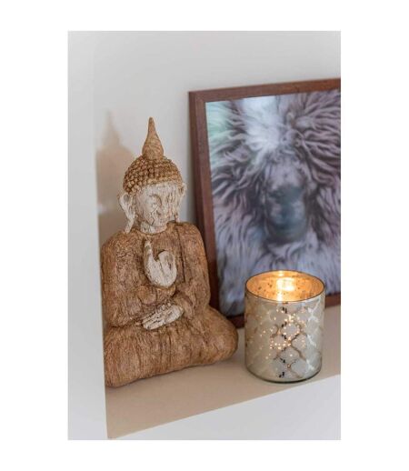 Statuette Déco Bouddha Assis 26cm Beige