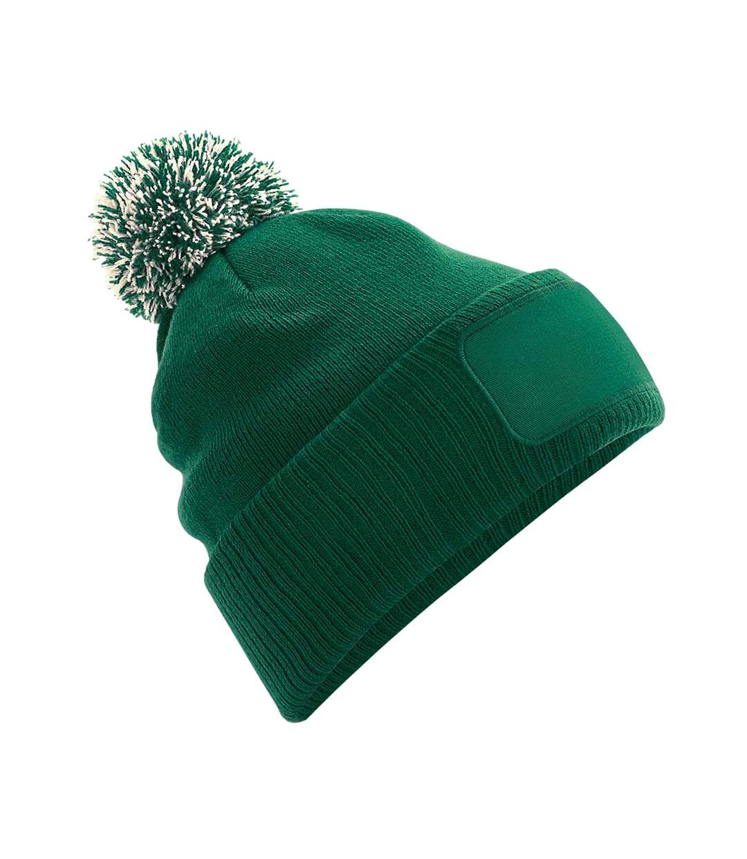 Bonnet Snowstar Unisexe Vert Blanc Beechfield-1