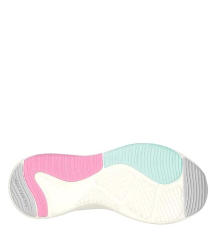 Skechers Womens/Ladies D´Lux Fitness Roam Free Sneakers (Light Grey/Pink) - UTFS9342