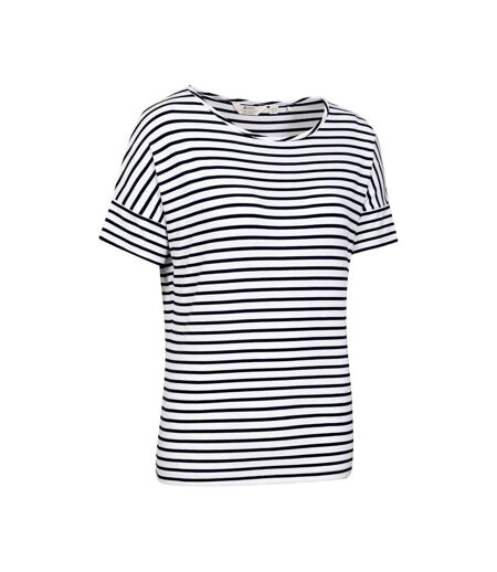 Mountain Warehouse Womens/Ladies Kynance Striped Loose Fit T-Shirt (Navy/White) - UTMW2491