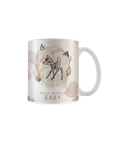 Bambi Being Brave Is Easy Mug (White) (One Size) - UTPM3803