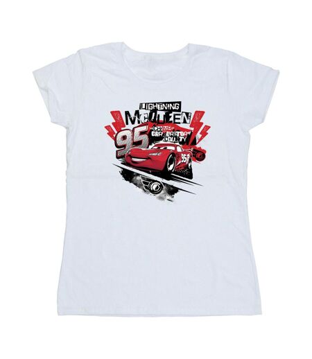 Disney - T-shirt CARS LIGHTNING MCQUEEN COLLAGE - Femme (Blanc) - UTBI13988