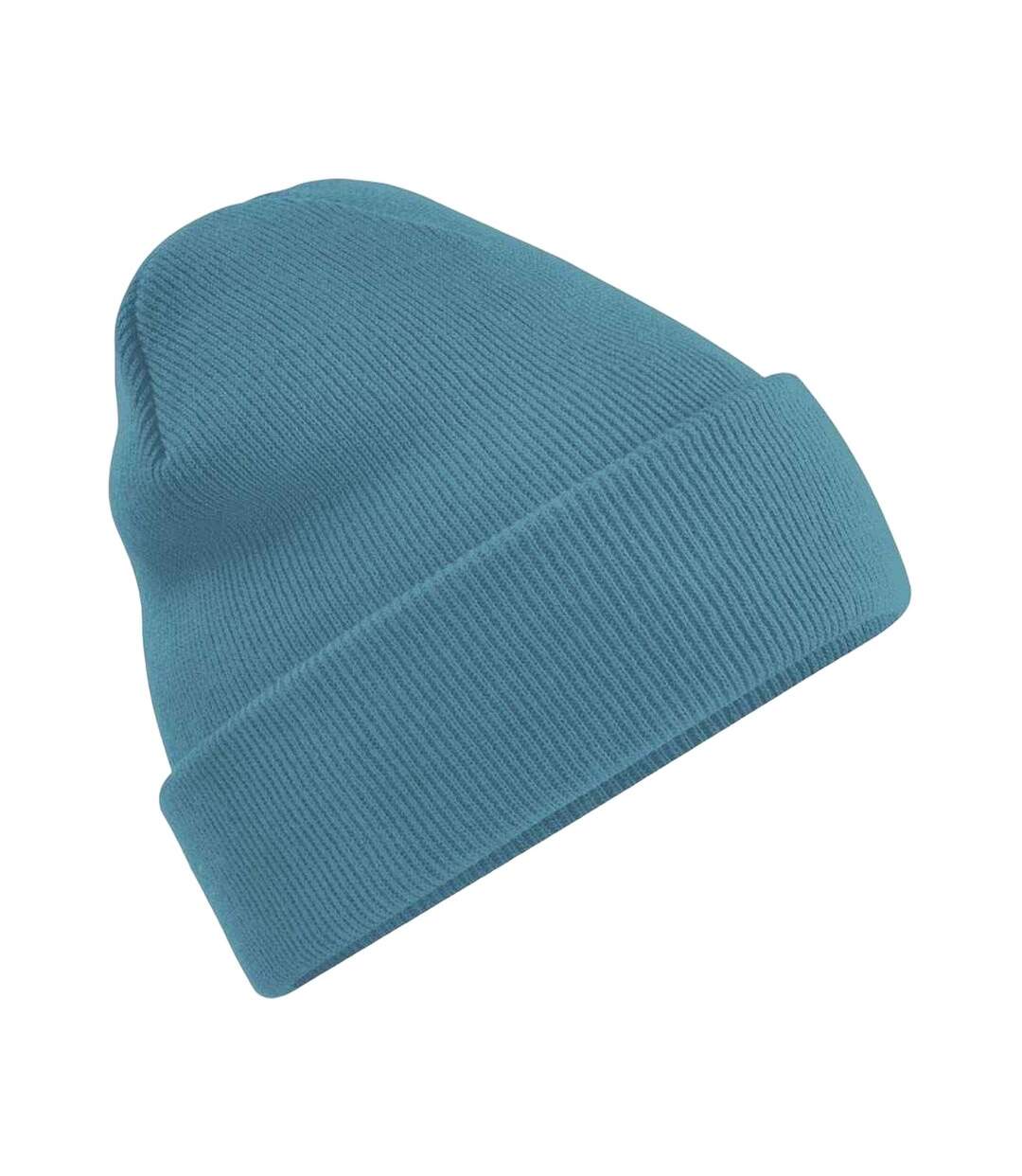 Bonnet à revers mixte bleu ardoise Beechfield-1