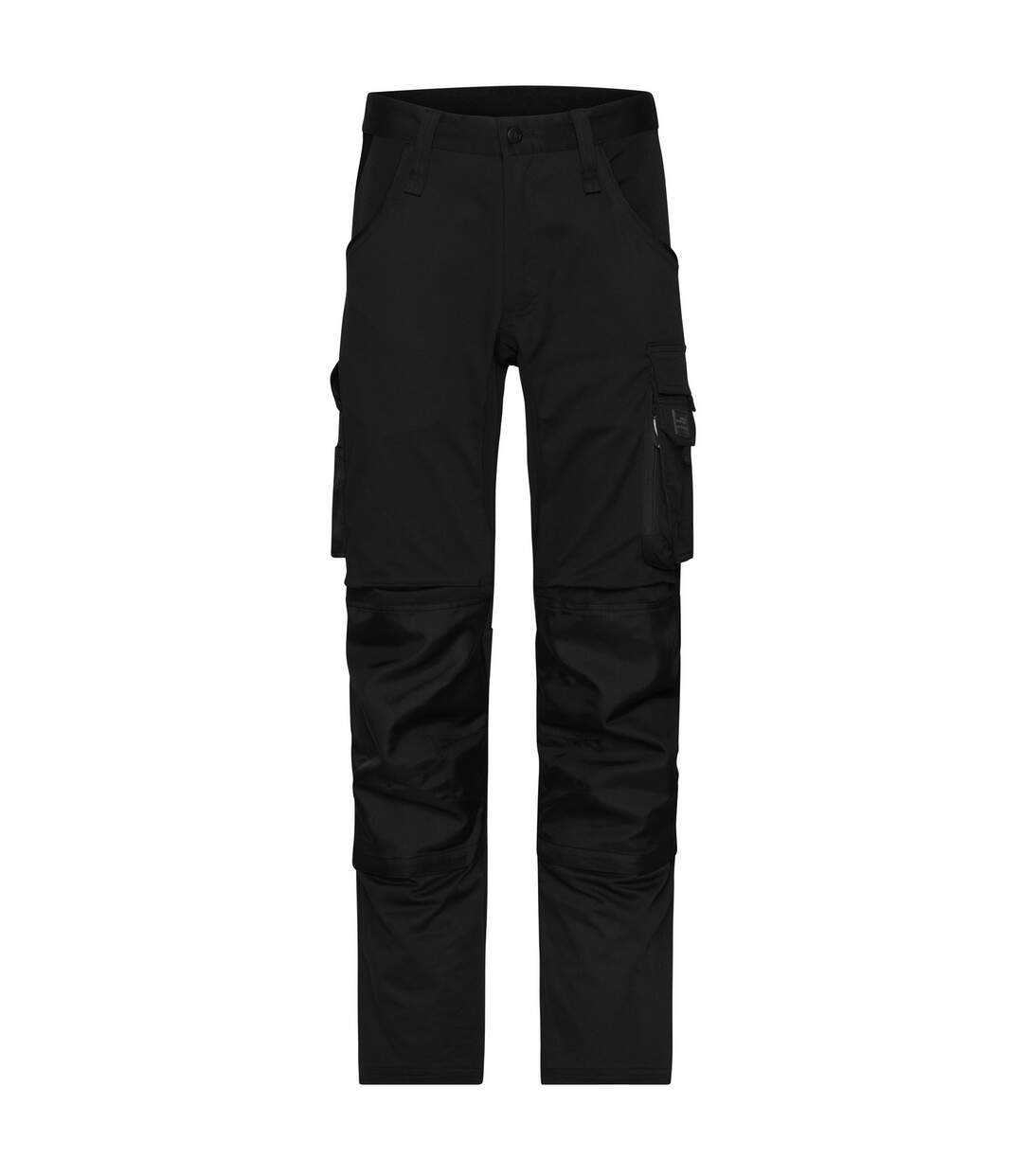 Pantalon De Travail Motif/style Uni Adulte Noir James And Nicholson-1