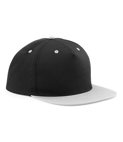 Beechfield Unisex 5 Panel Contrast Snapback Cap (Black/ Grey)