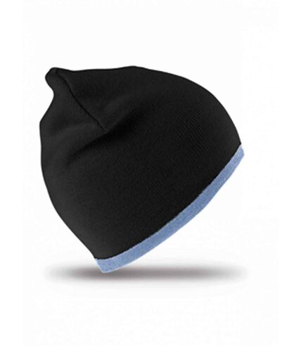 Bonnet contrasté 2 couleurs - réversible - Result RC046 - noir - bleu