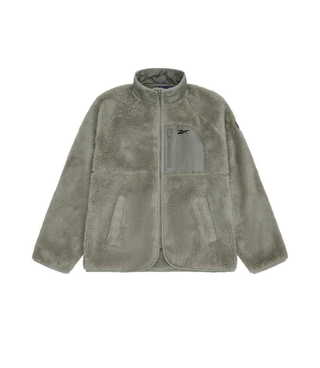 Womens/ladies Double Monkey Fleece Jacket Sage Reebok-1
