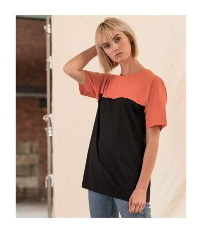 Awdis Just Ts T-Shirt unisexe adulte Colour Block (Blanc / noir) - UTRW7673