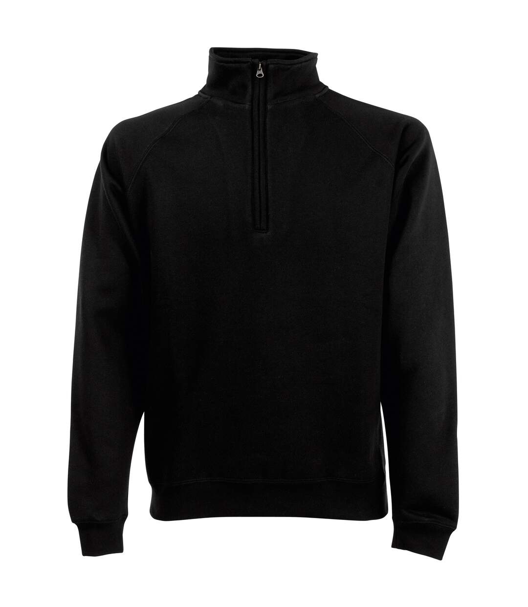 Sweatshirt À Fermeture Zippée 1 Quart Homme Noir Fruit Of The Loom-2