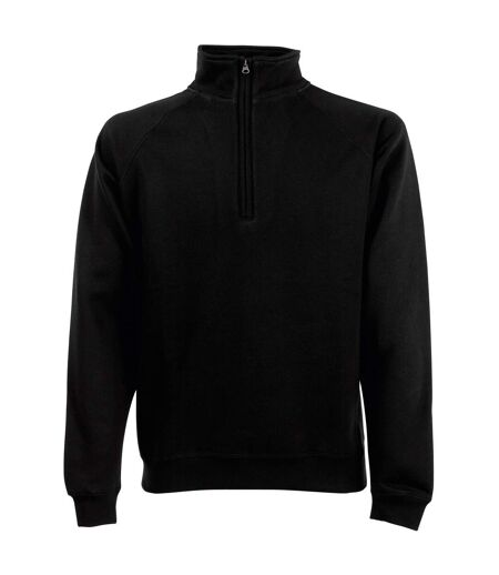 Sweatshirt À Fermeture Zippée 1 Quart Homme Noir Fruit Of The Loom