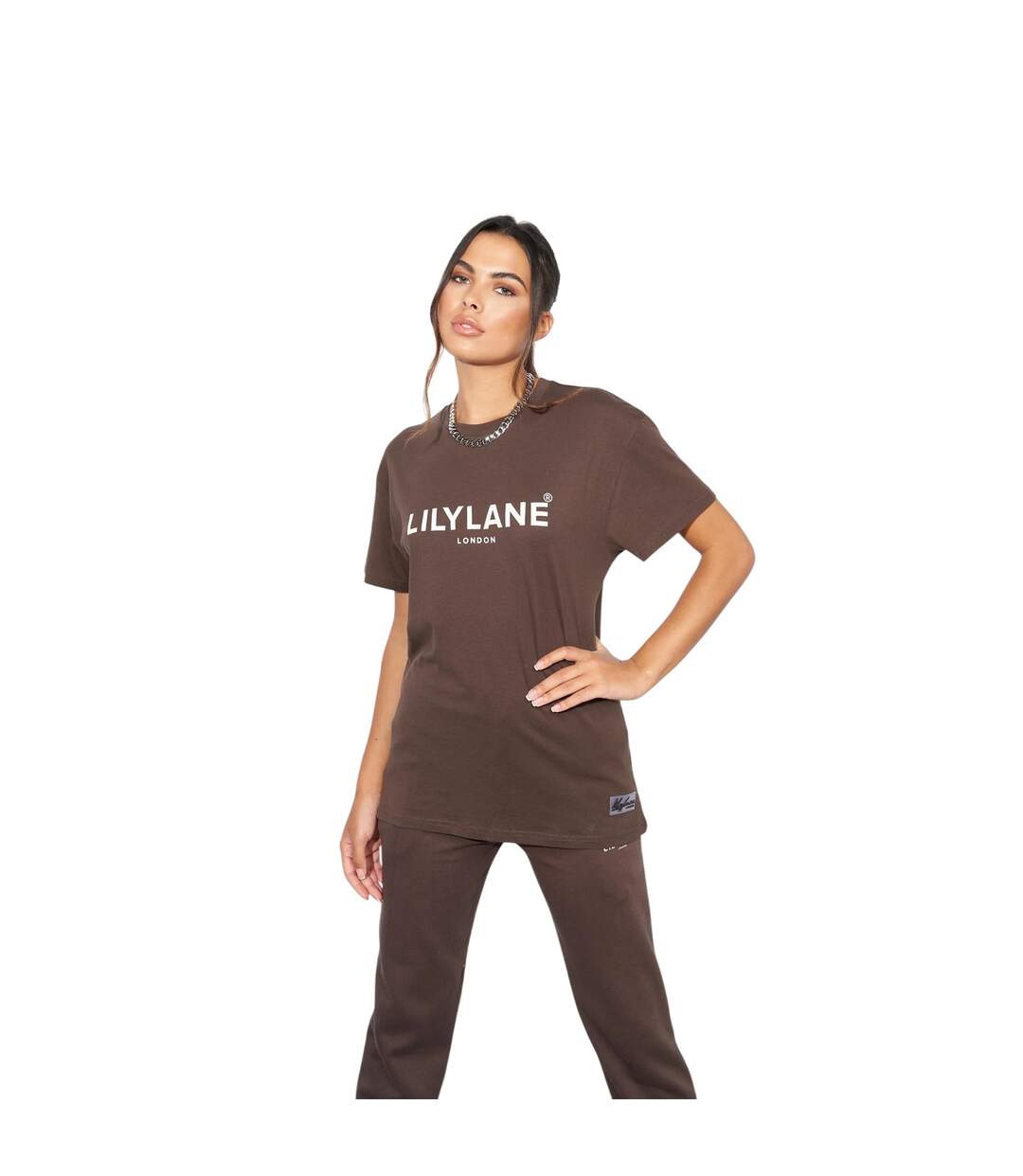 T-shirt Eliana Femme Marron Lily Lane-2