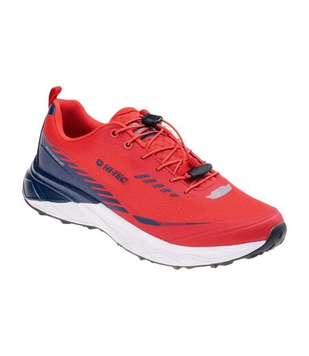 Baskets Marche Mostar Homme Rouge Bleu Marine Argenté Hi-Tec