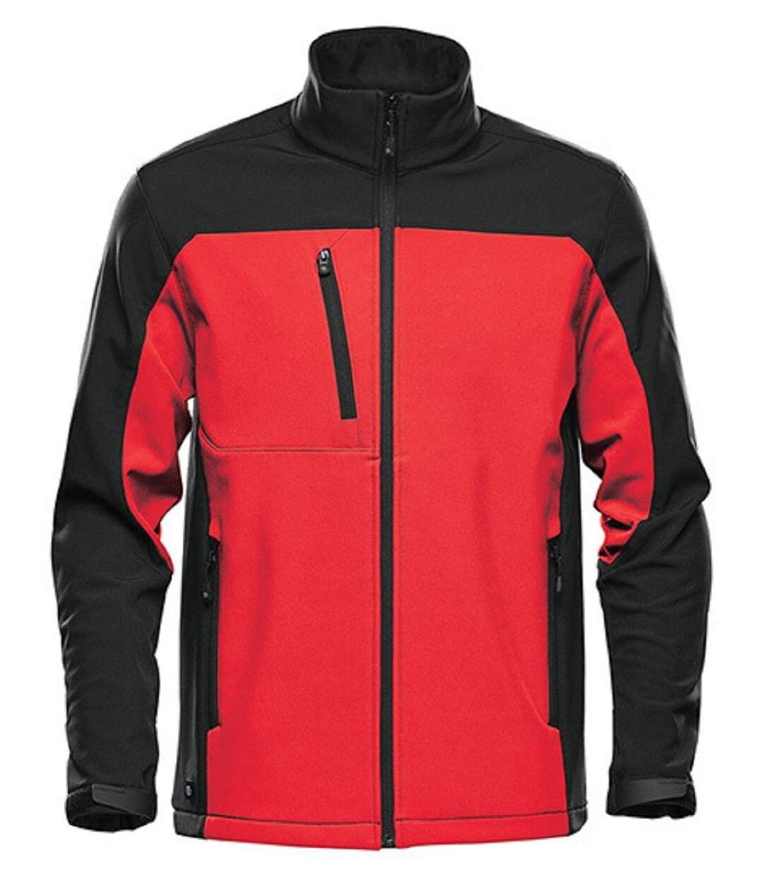 Veste softshell - Homme - BHS-3 - rouge bright et noir-2