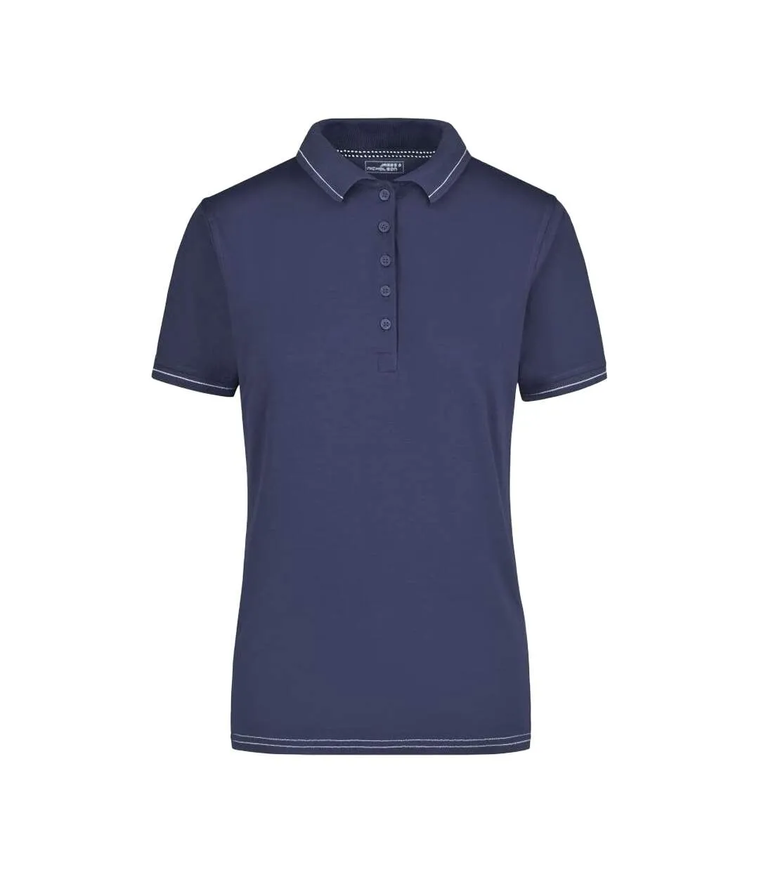 Polo Femme Bleu Marine Blanc James And Nicholson-1