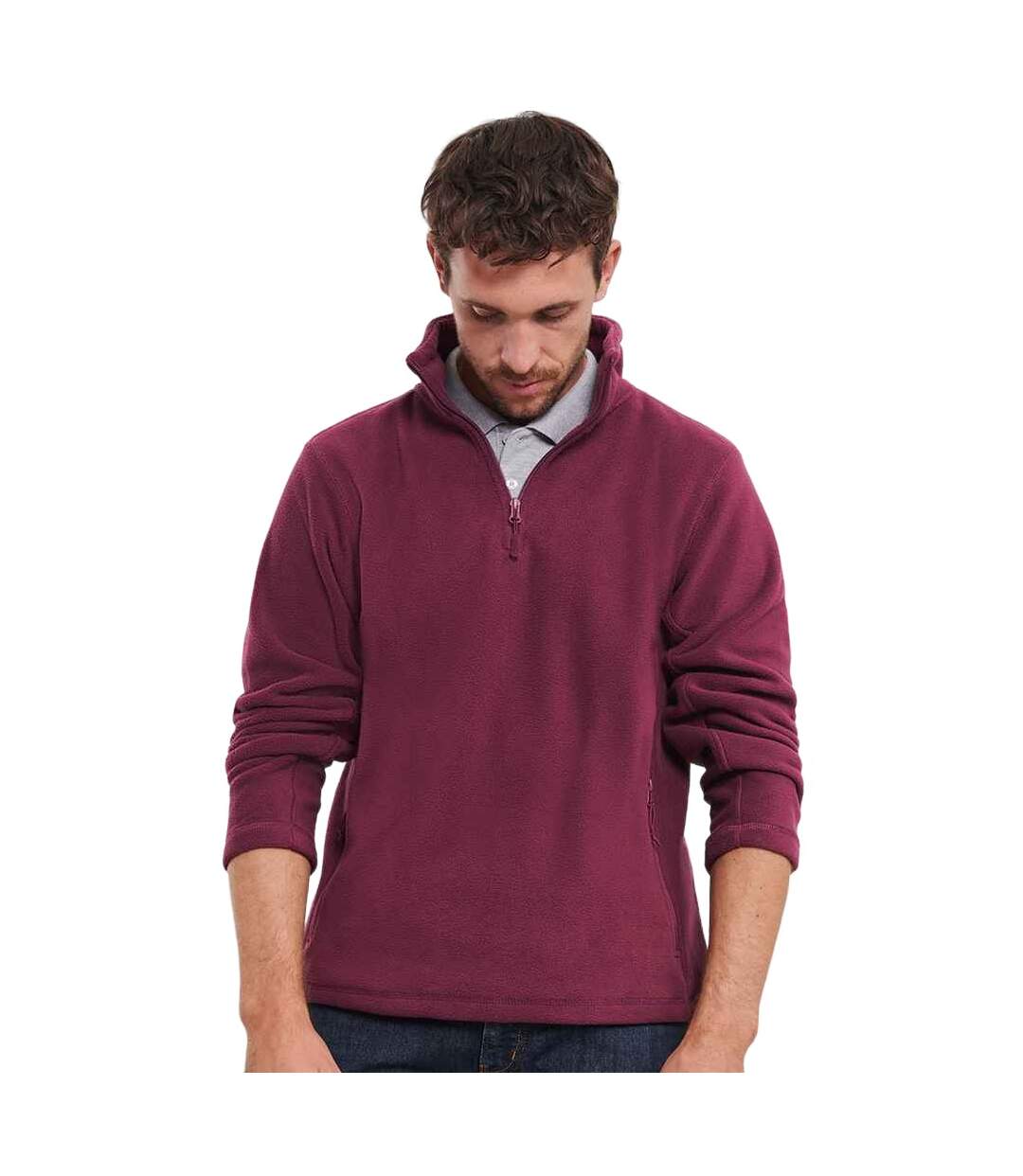 Haut polaire homme bordeaux Russell