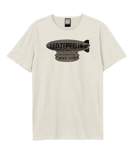 T-shirt Motif/style Led Zeppelin May Adulte Vieux Blanc Amplified