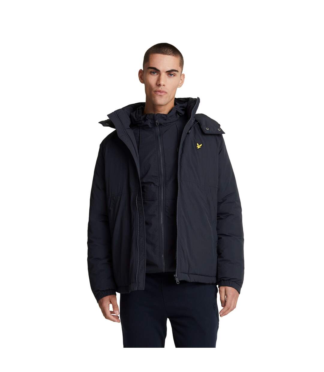 Mens padded puffer jacket dark navy Lyle & Scott