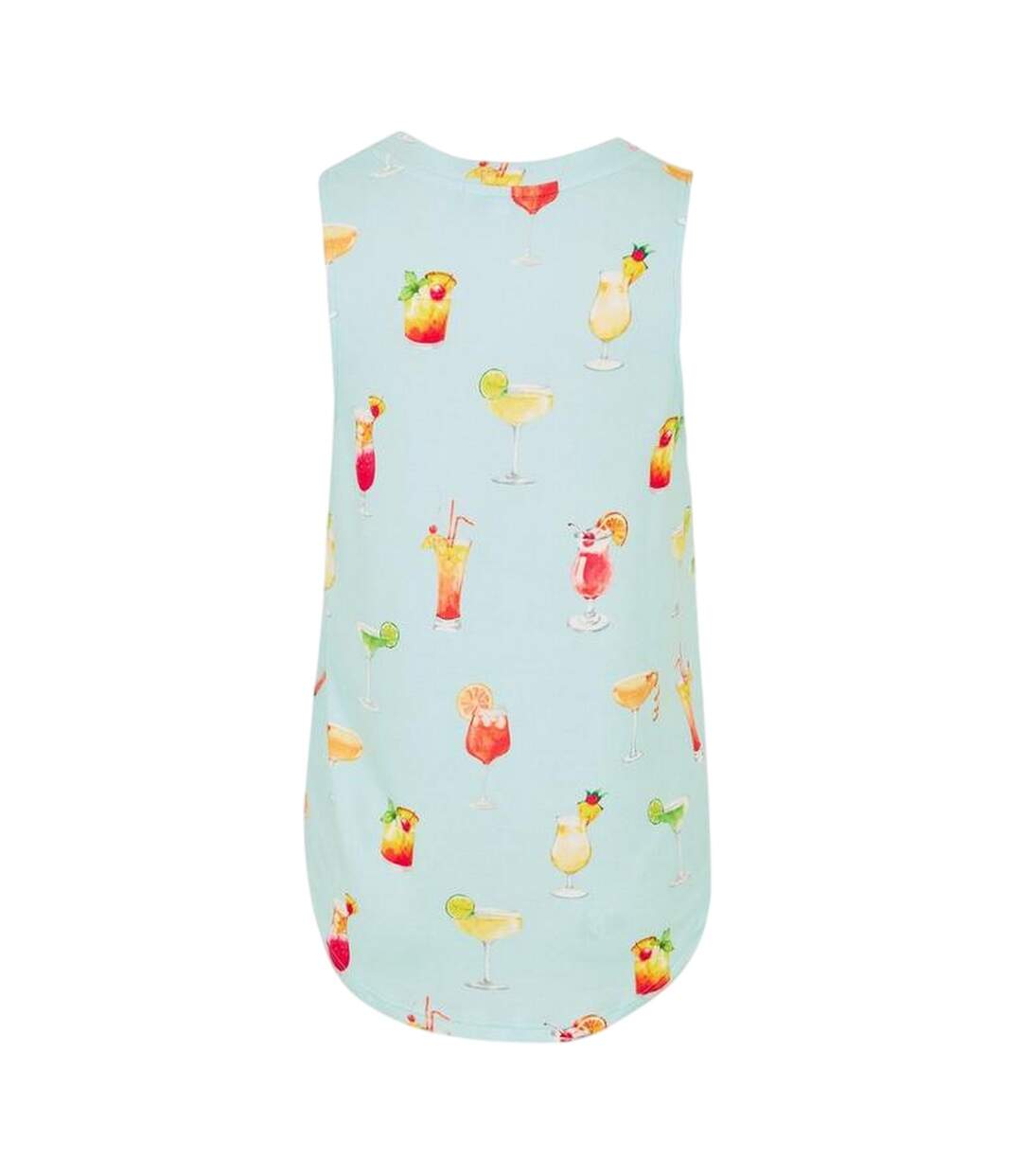 Womens/ladies Let's Drink About It Tank Top Aqua Butter PJ Salvage-2