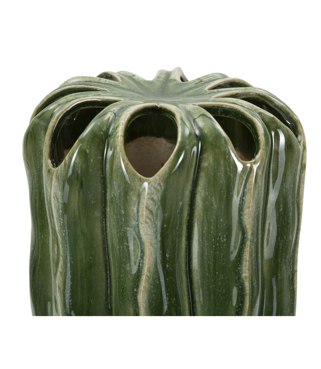 Vase en Céramique Cactus 31cm Vert-3