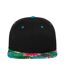 Flexfit Unisex Adult Hawaiian Snapback Cap (Black/Aqua) - UTRW8898
