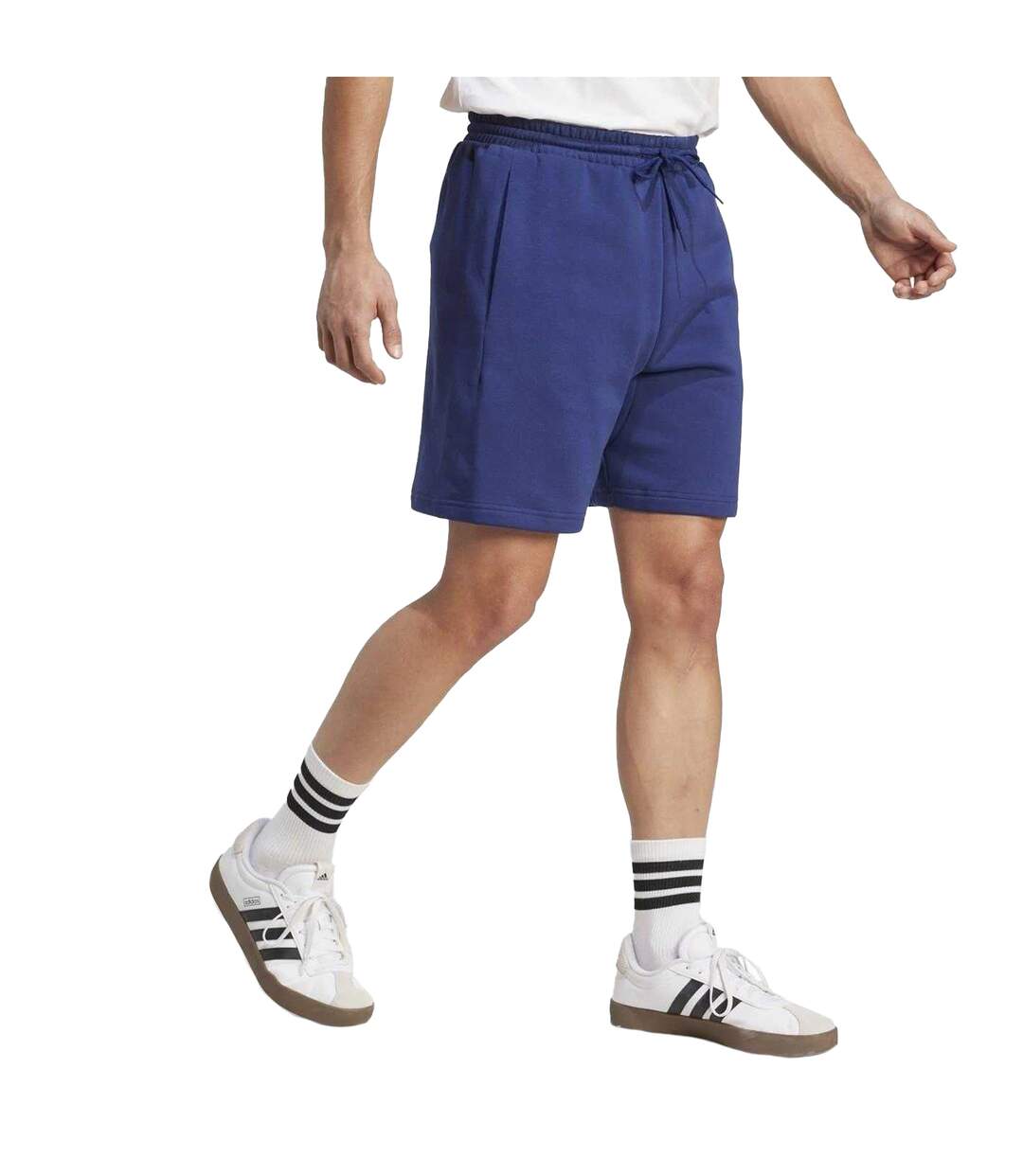 Short De Jogging Homme Bleu Blanc Adidas-3