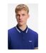 Mens Paddy Contrast Tipped Polo Shirt Medium Blue Boss-4