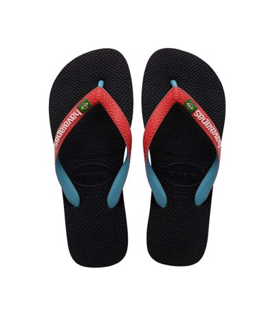 Tongs Homme HAVAIANAS BRASIL MIX BLACK RED RUBY