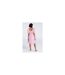 Womens/ladies Hydra Palm Leaf Shirred Dress Pink Mountain Warehouse-1