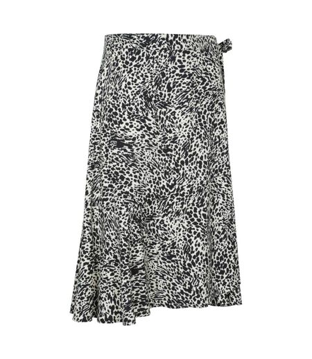 Womens/ladies papamoa animal print wrap skirt monochrome Mountain Warehouse