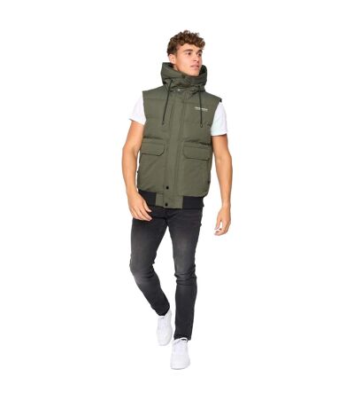 Veste Sans Manches Milwaka Homme Olive Crosshatch